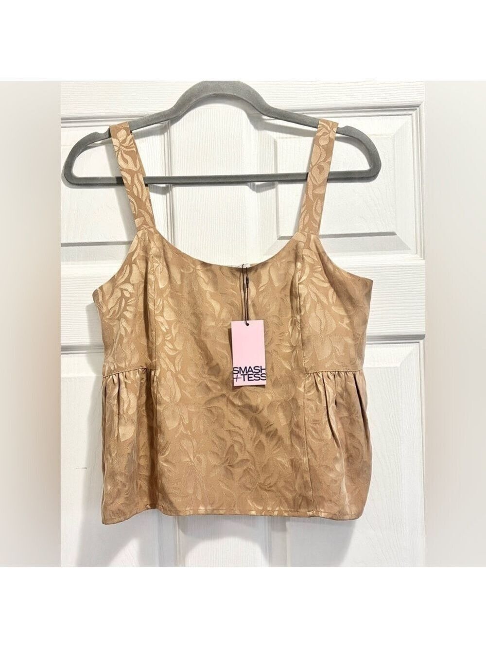 Smash + Tess Polly Tank Top Floral in Stellar Spice Brown Tan Size XS